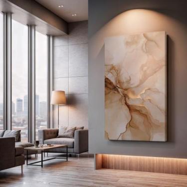Imagem de Quadros Decorativos Veios de Mármore 90x60 Moderno Luxo Sala Quarto Es
