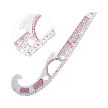 Imagem de Régua De Costura Transparente De Plástico Empire Curva Francesa Para M