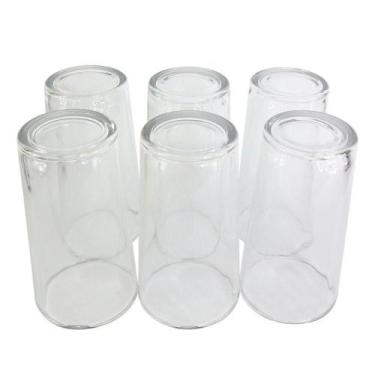 Imagem de Jogo De Copos De Vidro 240ml Copo Para Agua Conjunto Chiques Kit 6 Uni