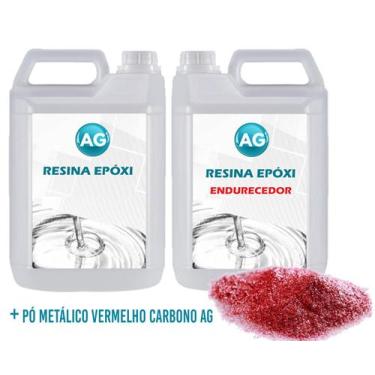 Imagem de Porcelanato Líquido Metálico Vermelho Carbono Ag Por M - Resinas Ag