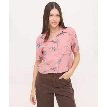 Imagem de Camisa Cropped Feminina Stitch Disney-66002, Rosa, M