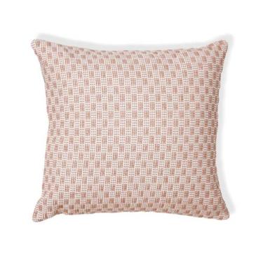 Imagem de Capa de Almofada Xadrez Trançado Rose Westwing, Rosé