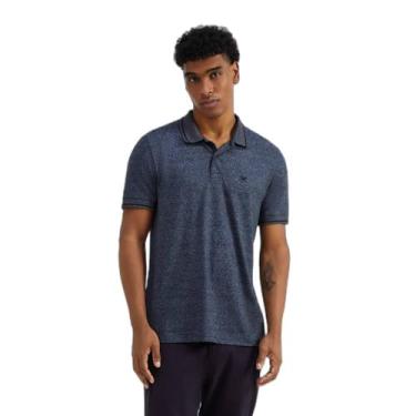 Imagem de Camisa Básica Masculina Polo Em Malha Texturizada Preto XXG