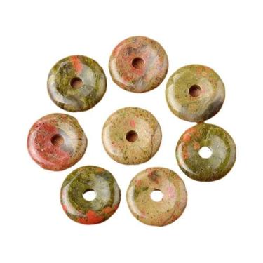 Imagem de Pingente De Pedra Natural De Cristal Ágata Em Formato De Rosquinha Com