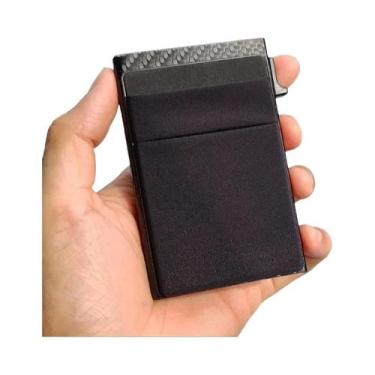 Imagem de Carteira Inteligente Metálica Slim Unissex Com Bloqueio Anti-RFID, Por
