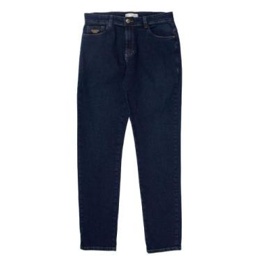 Imagem de Calça Jeans Masculina Max Denim Slim Azul Escuro, Azul escuro, 42