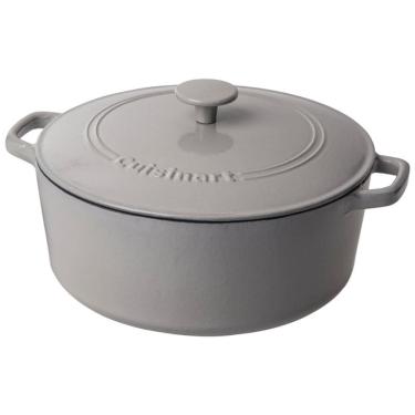 Imagem de Panela de Ferro Fundido 6 Litros Forno Holandês Esmaltado e Antiaderente, CUISINART CI670 30GRW, Cinza