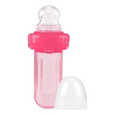 Imagem de Alimentador De Silicone Infantil Bebê Purê Papinha - Nuby, Rosa