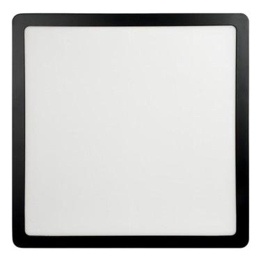 Imagem de Painel De Led Foxlux Quadrado Preto 24w 6500k Sobrepor