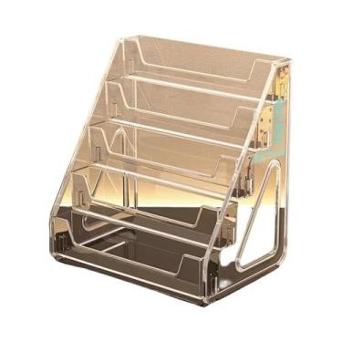 Imagem de Suporte Transparente Para Cartões - Expositor De Mesa Para Lojas De Fl