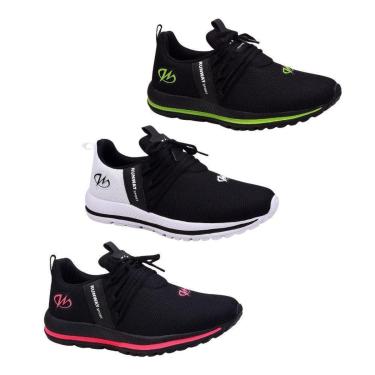 Imagem de Kit 3 Pares Tênis Esportivo Academia Runway Running Feminino-Feminino