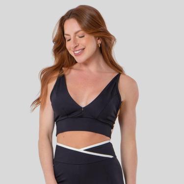 Imagem de Top Fitness Poliamida Decote Alças Finas Roupa para Malhar Academia-Feminino