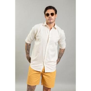 Imagem de Camisa Social Masculina Slim Manga Longa em Linho Dialogo-Masculino