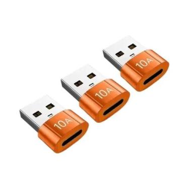 Imagem de Adaptador OTG USB Para Tipo-C 3.0, Conversor Masculino Para Feminino, 