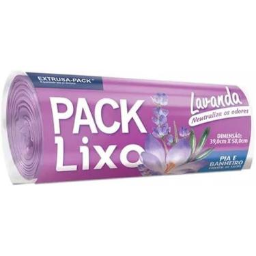 Imagem de Saco Para Lixo Pia E Banheiro Lavanda Pack Lixo 40 Unidades