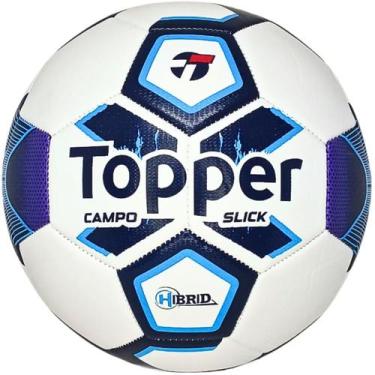 Imagem de Bola Futebol Campo Topper Slick Hybrid Oficial, Azul