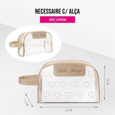 Imagem de Kit Bolsa De Praia + Necessaire Dourado - Jacki Design