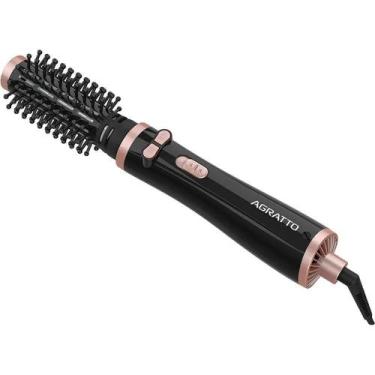 Imagem de Escova de Cabelo Rotativa Della 1200W Preta ECR-03 Agratto Bivolt