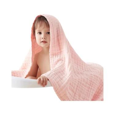 Imagem de Toalha De Banho Para Bebê Recém-Nascido, Cobertor De Muslin 90x90cm, 6