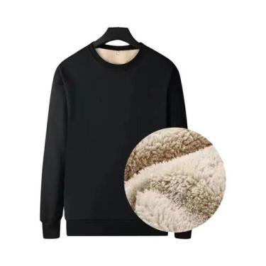 Imagem de Camiseta Térmica Masculina De Manga Longa Forrada Com Fleece, Moda Cor