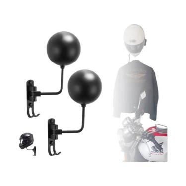 Imagem de 180 graus Suporte Giratório De Parede Para Capacete De Moto E Biciclet