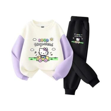 Imagem de Conjunto De Agasalho Hello Kitty Para Meninas, Roupas De Outono Para C