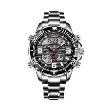 Imagem de Relógio Masculino De Luxo Esportivo Quartz À Prova D'água Todo Em Aço 