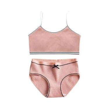 Imagem de Conjunto De Sutiãs E Calcinhas De Algodão Para Meninas, Sem Fio, Para 