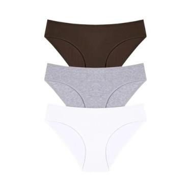 Imagem de Conjunto De Calcinhas De Algodão Femininas 3PCS S-XL Lingerie Sexy Fem