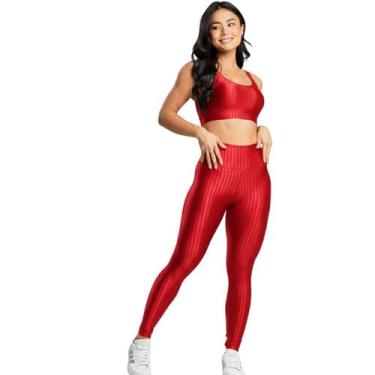 Imagem de Conjunto Fitness Top e Calça New Zig 3D Vekyo Roupa De Academia Treino
