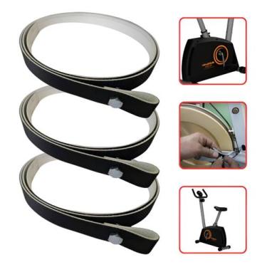 Imagem de 3 Cintas De Freio Manutenção Bicicleta Ergométrica Kit - Aerofitness
