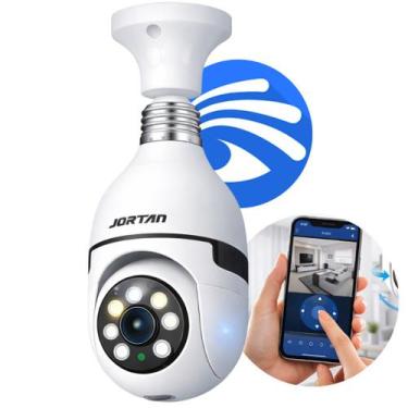 Imagem de Câmera Segurança Lâmpada WiFi 360 Full HD Visão Noturna Infravermelho 