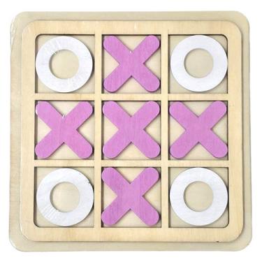 Imagem de Jogo Da Velha Tabuleiro De Madeira Brinquedo Educativo - - Wood Toys, 