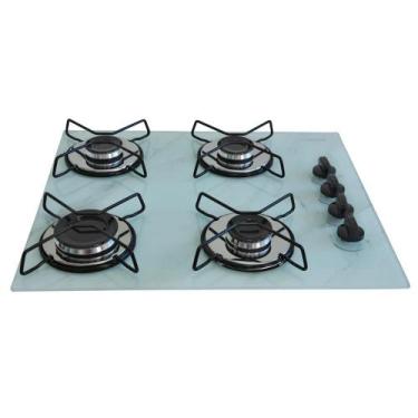 Imagem de Fogão Cooktop Gás 4 Bocas Ultra Chama 127v/220v Branco - Chamalar, Bra