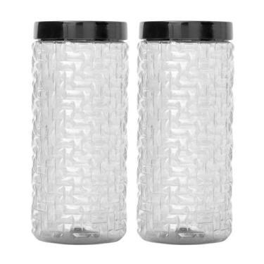 Imagem de Kit 2 Pote Porta Mantimentos Grande 2,5 Litros Café E Açúcar Biscoito 