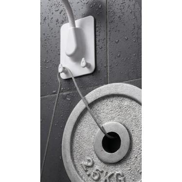 Imagem de Suporte Chuveirinho Banheiro Adesivo Ajustável Sem Furo Bide Resistent