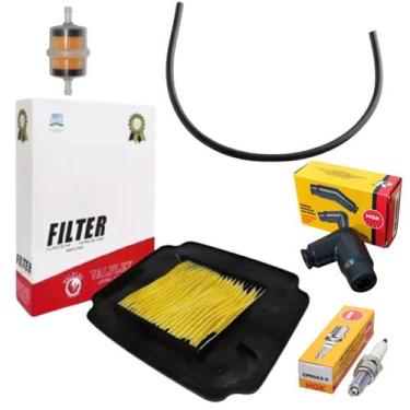 Imagem de Kit Filtros, Vela, Cachimbo E Cabo Ignição Biz 125 12 à 24 - Valflex