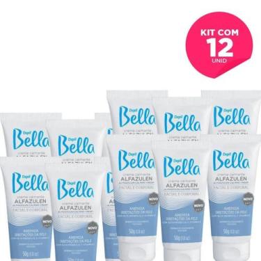 Imagem de Kit com 12 Creme Calmante Alfazulen Deo Depil Bella 50g