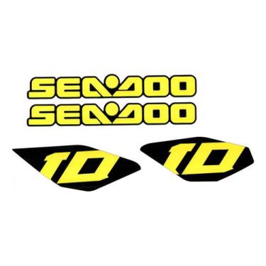 Imagem de Kit Adesivos Carenagem Compatível Sea-Doo Spark Trixx Amarelo - SPTS