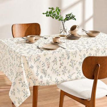 Imagem de Toalha de Mesa Retangular 6 Lugares Döhler Proteção Contra Manchas Flo