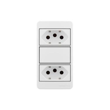 Imagem de Placa Para Condulete Caixa 3/4" Com Tomada Dupla 2p+t 20a Margirius Sl
