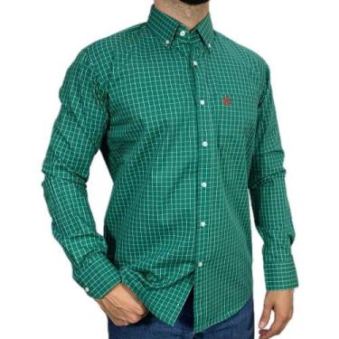 Imagem de Camisa Country Xadrez Verde Discreta Masculina Manga Longa - TXC, Verd