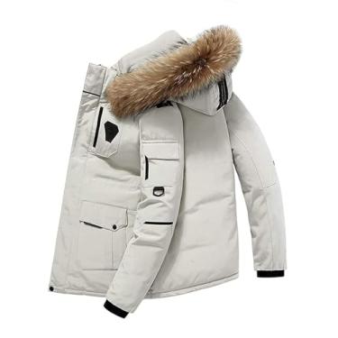 Imagem de Jaqueta masculina de penas grande ganso outono e inverno casaco grosso estilo canadá casaco de neve quente, branco, GG