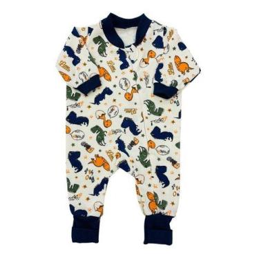 Imagem de Macacão Infantil Zíper Flanelado Masculino - SANNY BABY, RN, Bege