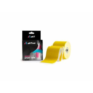 Imagem de Bandagem Neuromuscular Elástica Adesiva, Amarelo - Aktive Tape