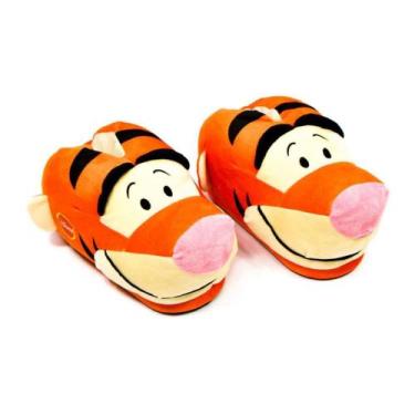 Imagem de Pantufa 3D Tigrão Ursinho Pooh Disney Unissex Adulto Confortável Inver
