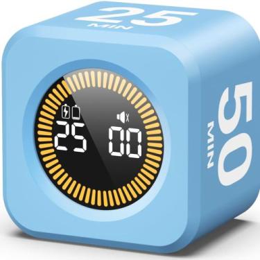 Imagem de Temporizador KADAMS Cubo Pomodoro 5/10/25/50 min Azul