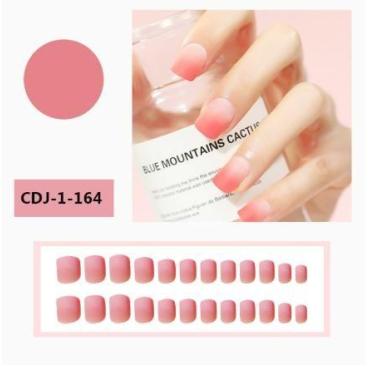 Imagem de Kit 24 Unhas Postiças Realistas 3D de Alto Padrão Natural Luxo Acessór