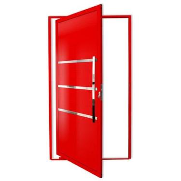 Imagem de Porta Pivotante Lambril Evolution com Puxador Super 210cm x 100cm Brim