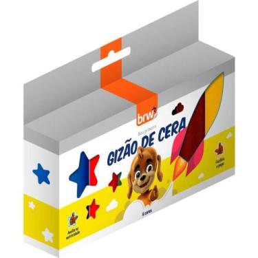 Imagem de Giz de Cera Jumbo Gizao Meu 1 GIZ 6 Cores - BRW